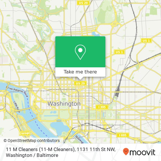 11 M Cleaners (11-M Cleaners), 1131 11th St NW map