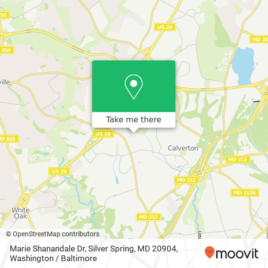 Marie Shanandale Dr, Silver Spring, MD 20904 map