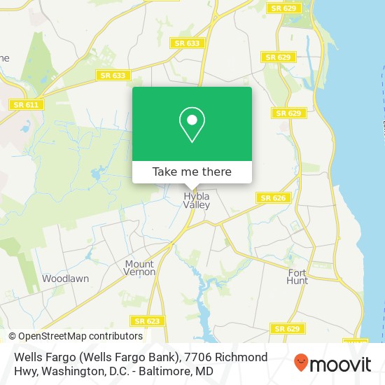 Mapa de Wells Fargo (Wells Fargo Bank), 7706 Richmond Hwy