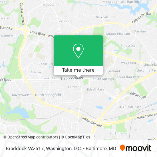 Braddock VA-617 map