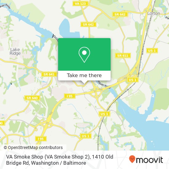 VA Smoke Shop (VA Smoke Shop 2), 1410 Old Bridge Rd map