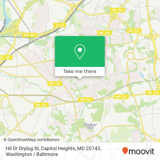 Mapa de Hil Dr Drylog St, Capitol Heights, MD 20743
