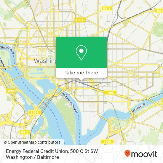 Mapa de Energy Federal Credit Union, 500 C St SW