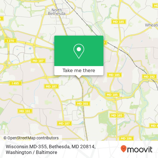Mapa de Wisconsin MD-355, Bethesda, MD 20814