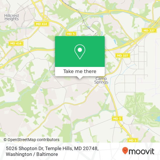 5026 Shopton Dr, Temple Hills, MD 20748 map