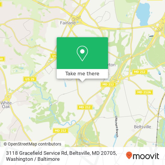 3118 Gracefield Service Rd, Beltsville, MD 20705 map