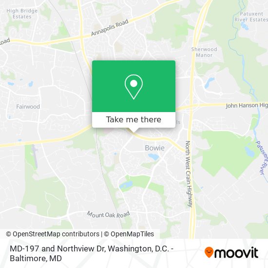 MD-197 and Northview Dr map