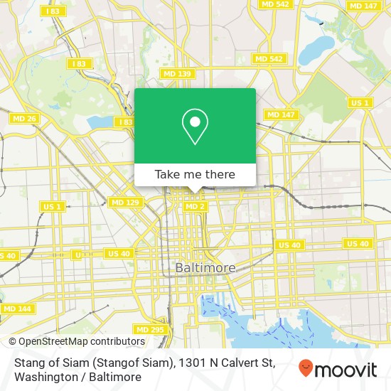 Stang of Siam (Stangof Siam), 1301 N Calvert St map