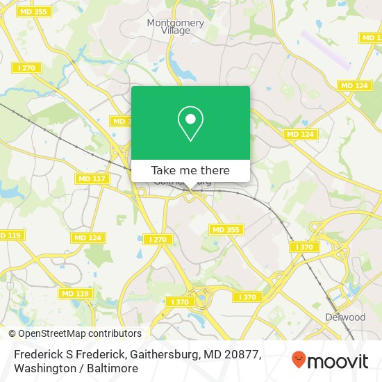 Mapa de Frederick S Frederick, Gaithersburg, MD 20877