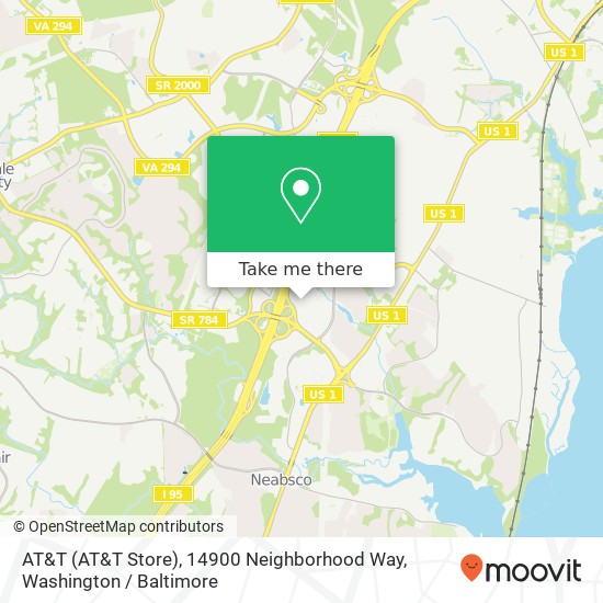 Mapa de AT&T (AT&T Store), 14900 Neighborhood Way