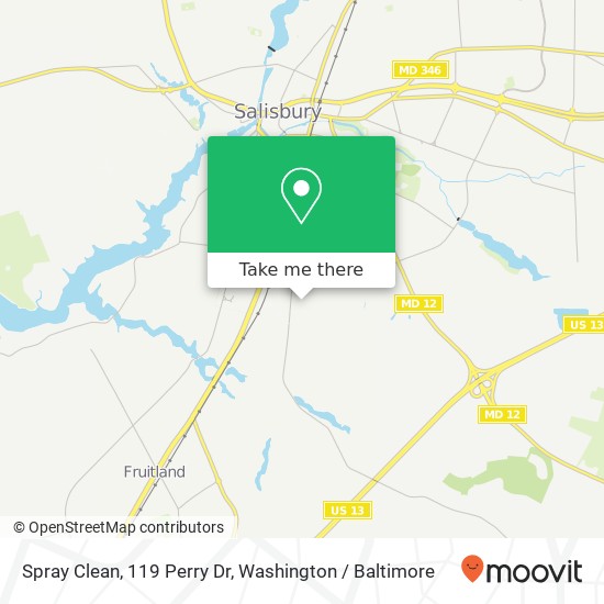 Mapa de Spray Clean, 119 Perry Dr