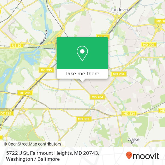 5722 J St, Fairmount Heights, MD 20743 map
