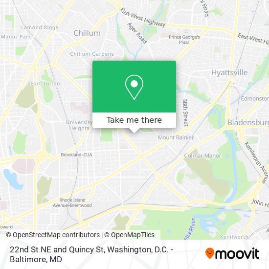 Mapa de 22nd St NE and Quincy St