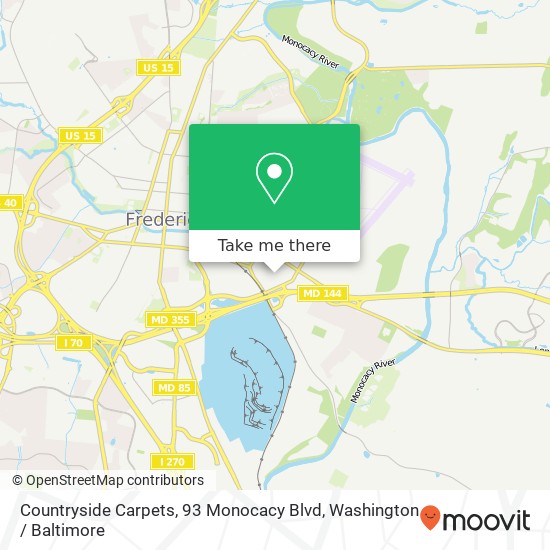 Mapa de Countryside Carpets, 93 Monocacy Blvd
