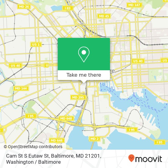 Cam St S Eutaw St, Baltimore, MD 21201 map