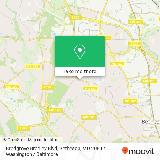 Bradgrove Bradley Blvd, Bethesda, MD 20817 map