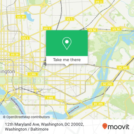 12th Maryland Ave, Washington, DC 20002 map