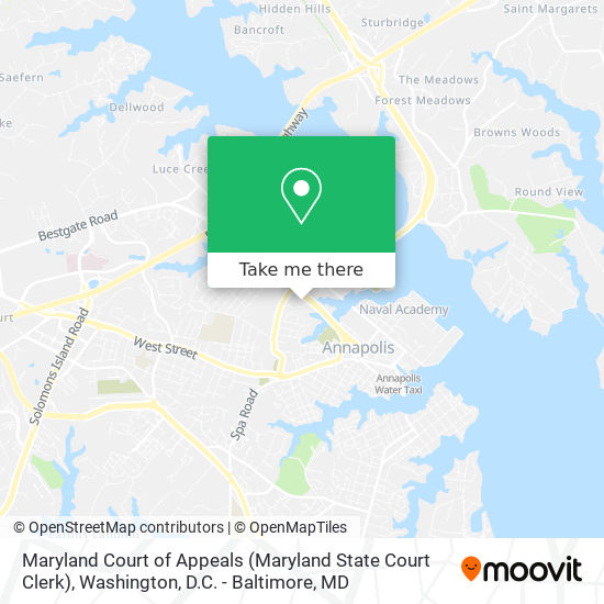 Mapa de Maryland Court of Appeals (Maryland State Court Clerk)