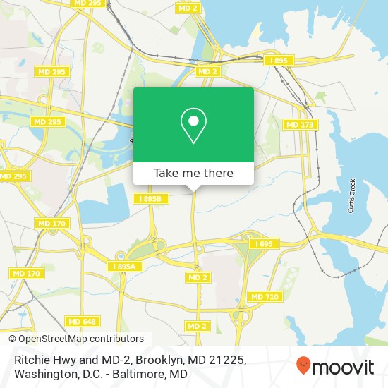 Ritchie Hwy and MD-2, Brooklyn, MD 21225 map