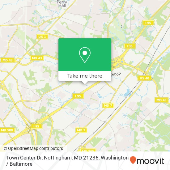 Mapa de Town Center Dr, Nottingham, MD 21236