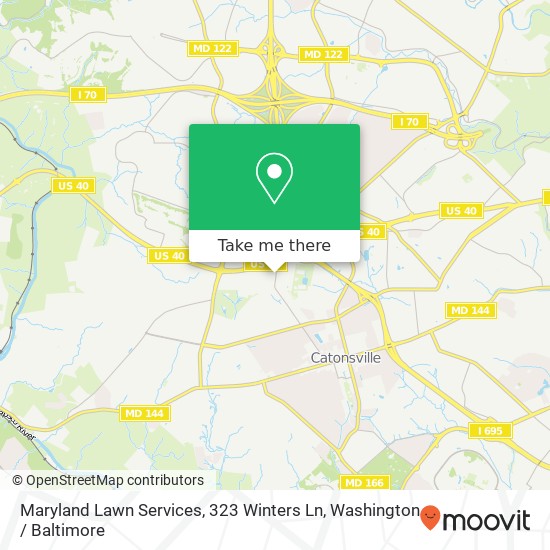 Mapa de Maryland Lawn Services, 323 Winters Ln