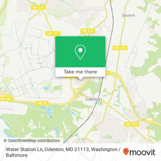 Mapa de Water Station Ln, Odenton, MD 21113