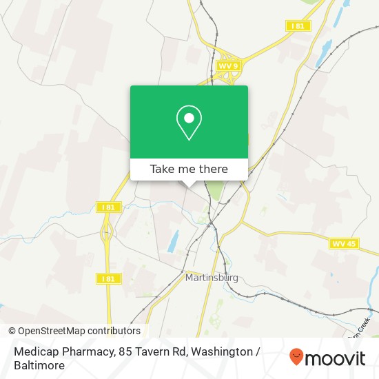 Mapa de Medicap Pharmacy, 85 Tavern Rd