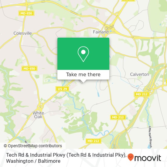 Mapa de Tech Rd & Industrial Pkwy