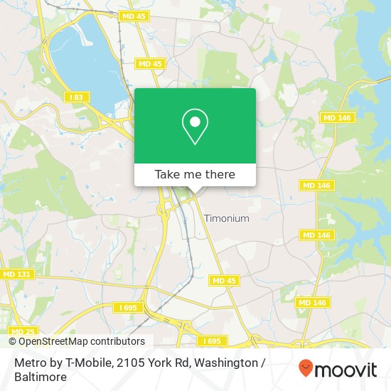 Metro by T-Mobile, 2105 York Rd map