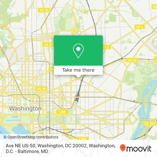 Mapa de Ave NE US-50, Washington, DC 20002