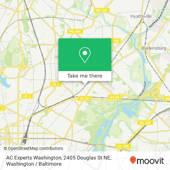 Mapa de AC Experts Washington, 2405 Douglas St NE