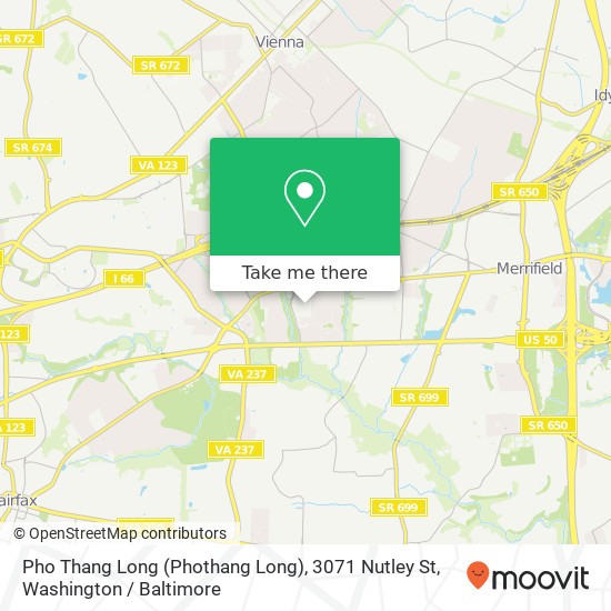 Pho Thang Long (Phothang Long), 3071 Nutley St map