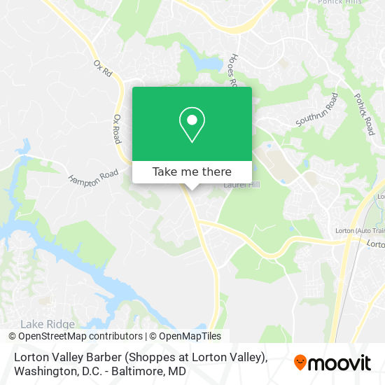Mapa de Lorton Valley Barber (Shoppes at Lorton Valley)