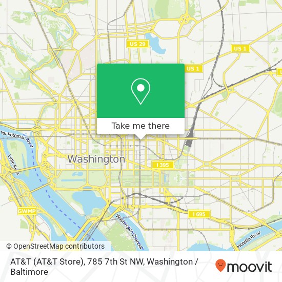 Mapa de AT&T (AT&T Store), 785 7th St NW