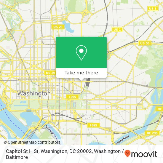 Mapa de Capitol St H St, Washington, DC 20002