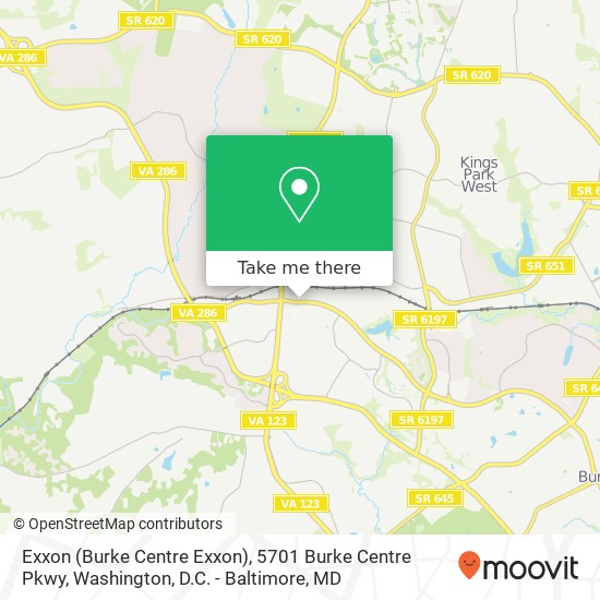 Mapa de Exxon (Burke Centre Exxon), 5701 Burke Centre Pkwy