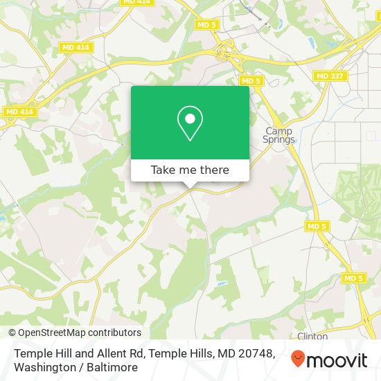 Temple Hill and Allent Rd, Temple Hills, MD 20748 map