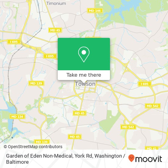 Mapa de Garden of Eden Non-Medical, York Rd