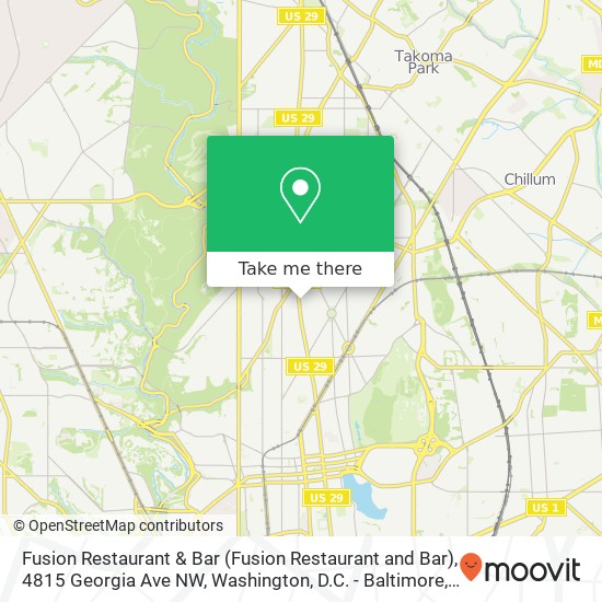 Fusion Restaurant & Bar (Fusion Restaurant and Bar), 4815 Georgia Ave NW map