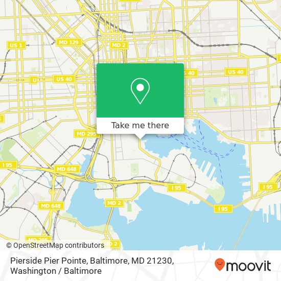 Mapa de Pierside Pier Pointe, Baltimore, MD 21230