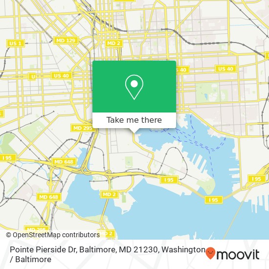 Mapa de Pointe Pierside Dr, Baltimore, MD 21230