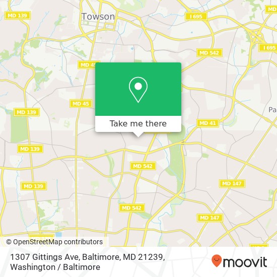 1307 Gittings Ave, Baltimore, MD 21239 map