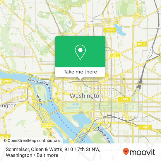 Mapa de Schmeiser, Olsen & Watts, 910 17th St NW