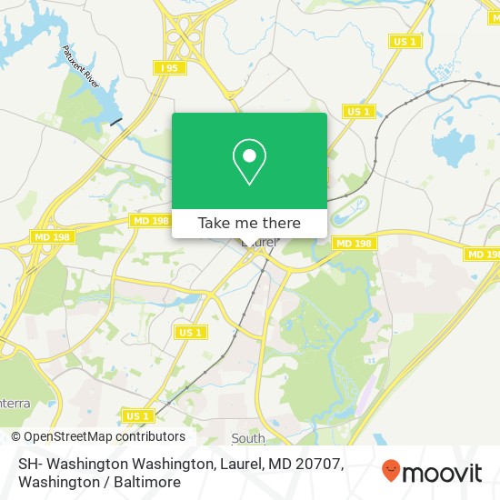 Mapa de SH- Washington Washington, Laurel, MD 20707