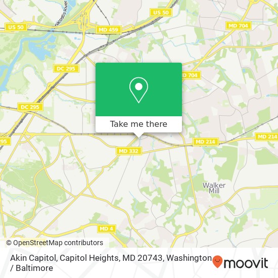 Akin Capitol, Capitol Heights, MD 20743 map