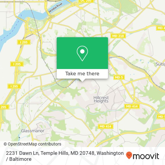 2231 Dawn Ln, Temple Hills, MD 20748 map