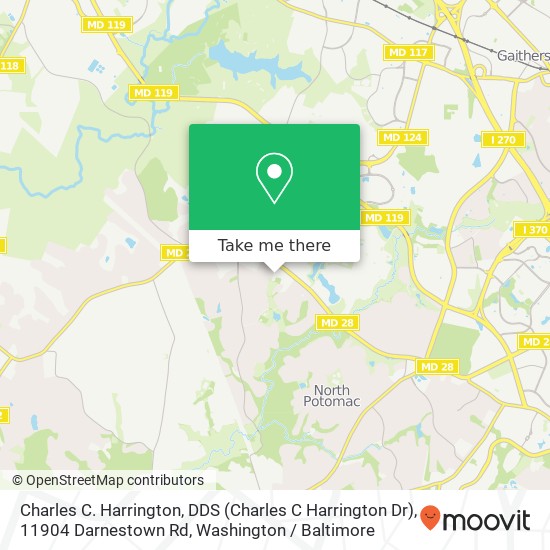 Charles C. Harrington, DDS (Charles C Harrington Dr), 11904 Darnestown Rd map