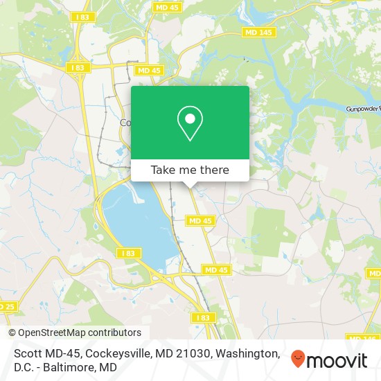 Mapa de Scott MD-45, Cockeysville, MD 21030