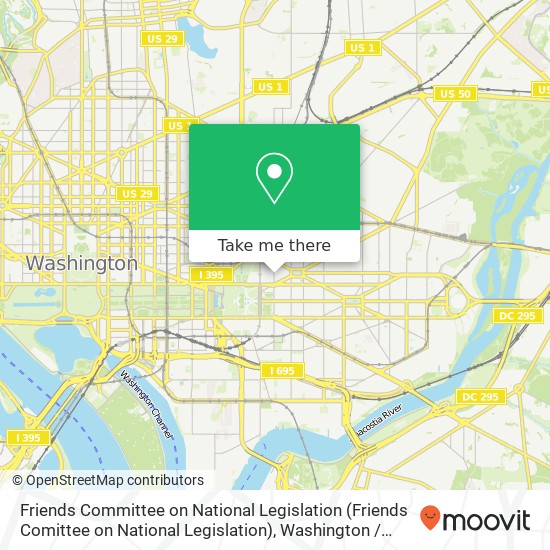 Friends Committee on National Legislation map