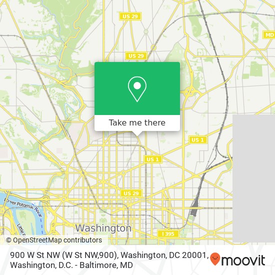 900 W St NW (W St NW,900), Washington, DC 20001 map